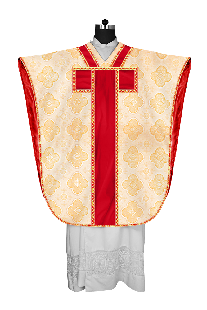 Casulla borromea adornada con trenzas tejidas 