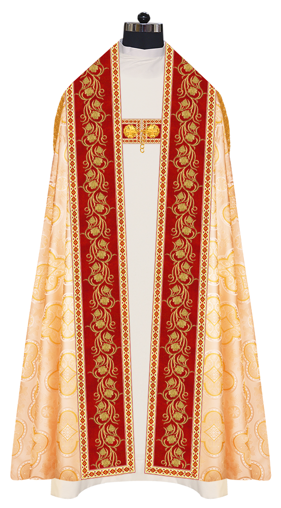 Roman Cope Vestment with Grapes Embroidered trims