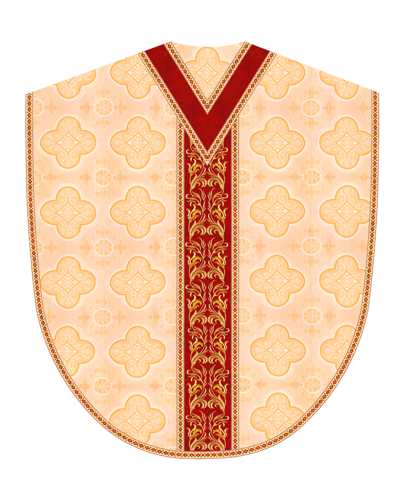 Liturgical Borromean Chasuble With Detailed Embroidery and Trims