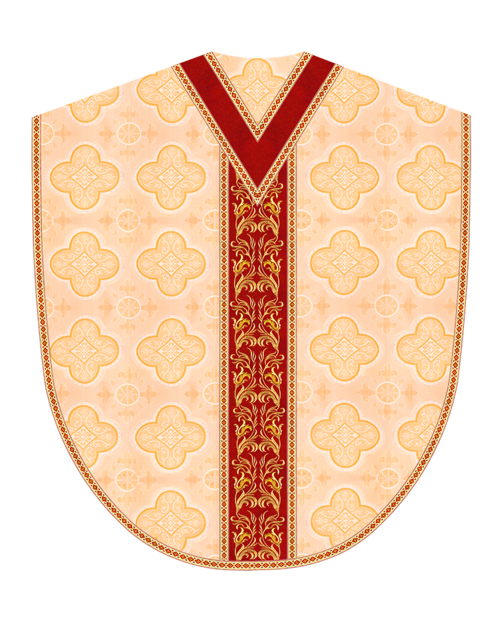 Liturgical Borromean Chasuble With Detailed Embroidery and Trims