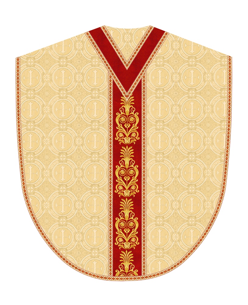 Borromean Chasuble Vestment With Detailed Braids and Trims