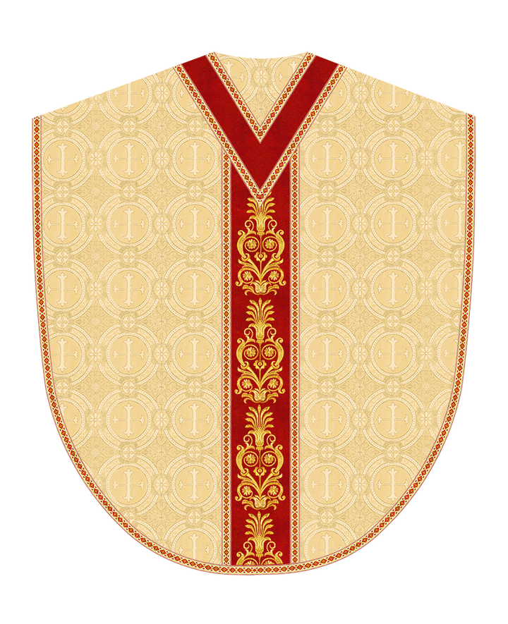 Borromean Chasuble Vestment With Detailed Braids and Trims