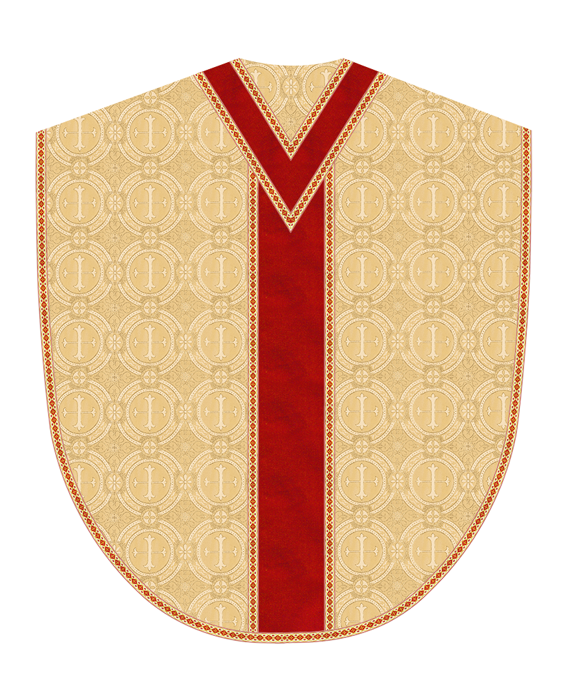 Borromean Chasuble Vestment Adorned With Woven Braids