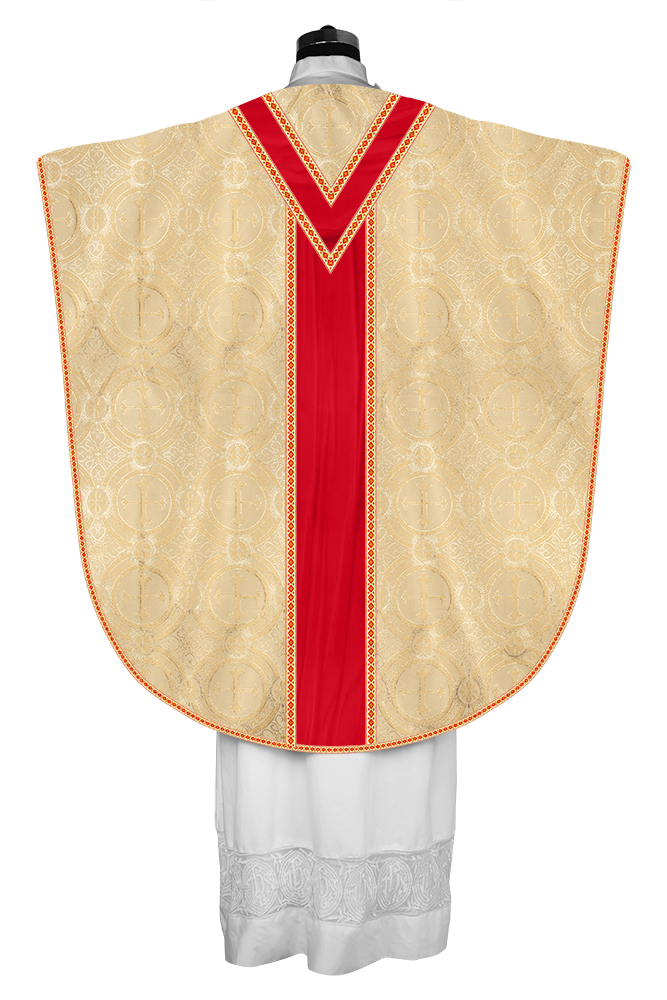 Casulla borromea adornada con trenzas tejidas 