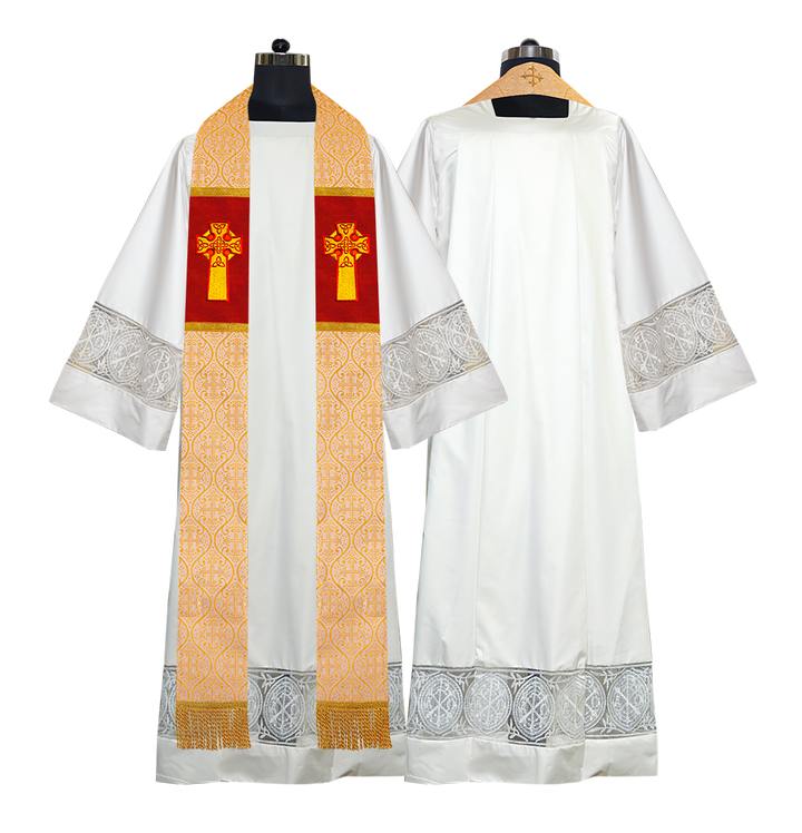 Clergy Stole with Celtic Cross Motif