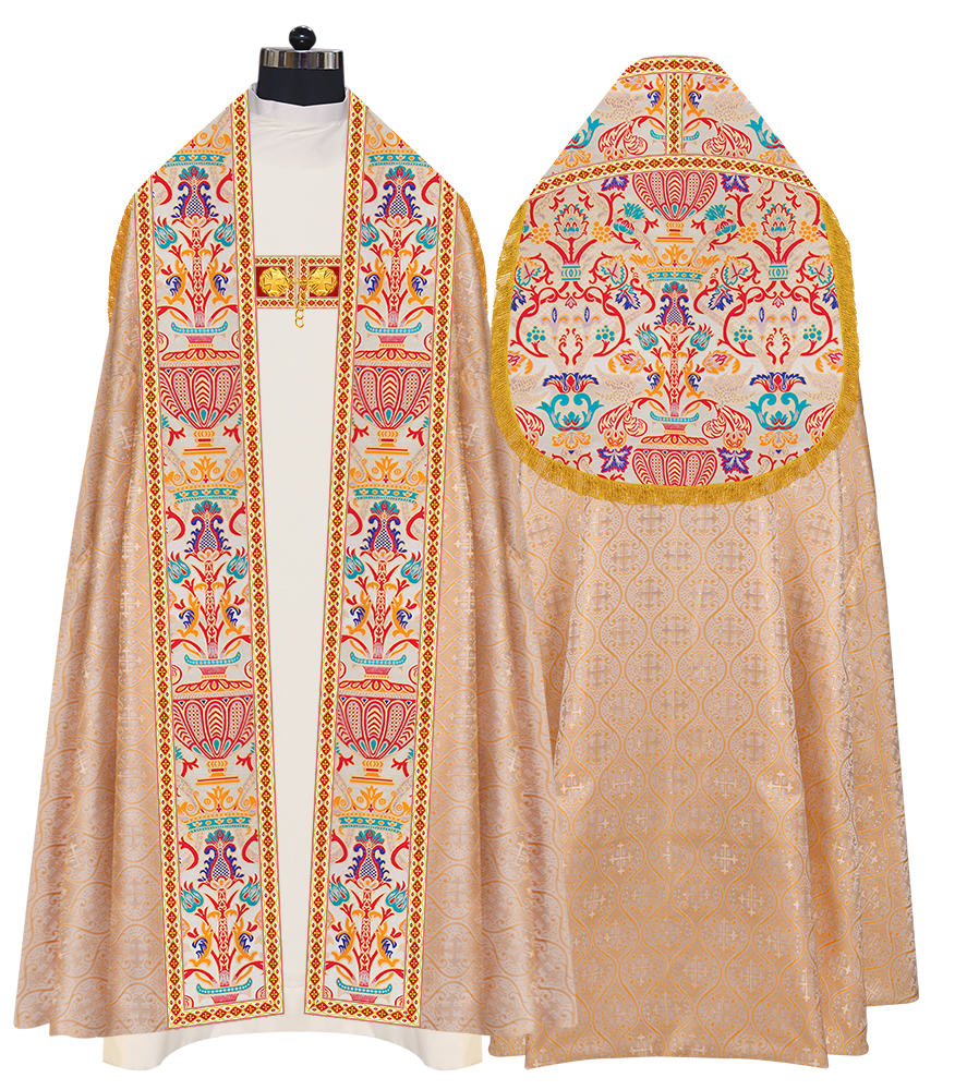 Coronation Tapestry Roman Cope Vestment with Trims