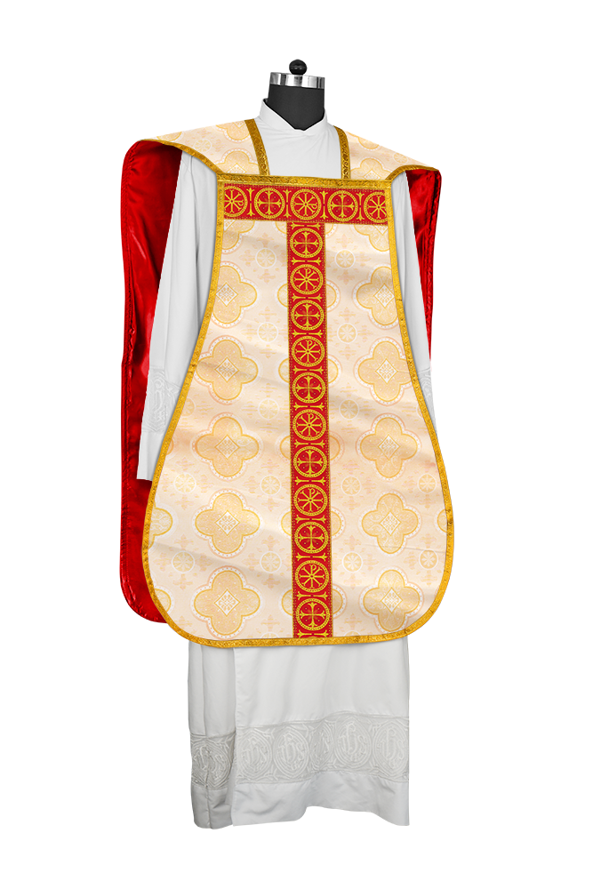 Casulla romana con orfebrería adornada 