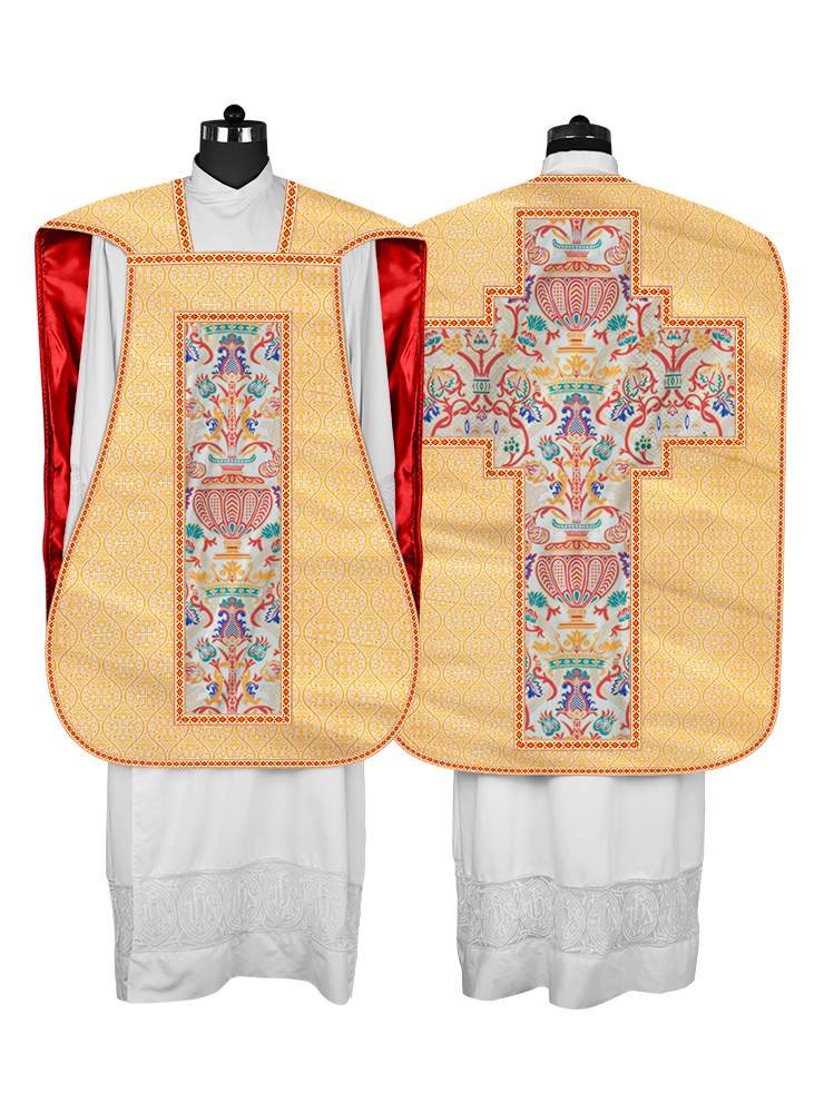 Coronation Tapestry Roman Chasuble with Braided Trims