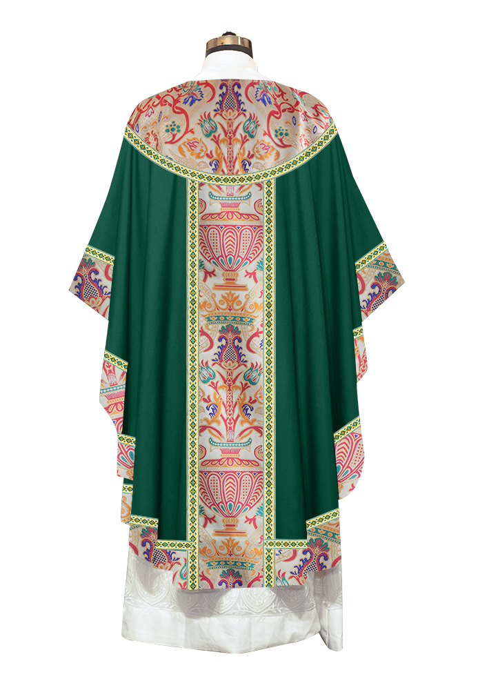 Tapestry Gothic Chasuble Adorned With Braids and Trims