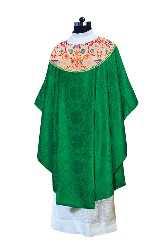 Tapestry Chasuble with Detailed Braids and Trims