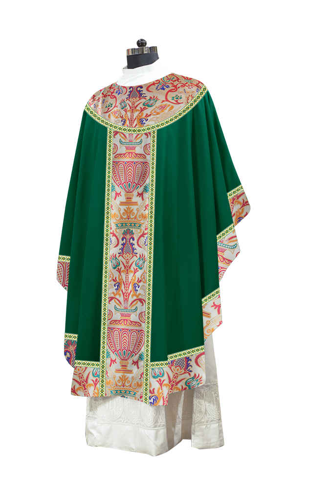 Tapestry Gothic Chasuble Adorned With Braids and Trims