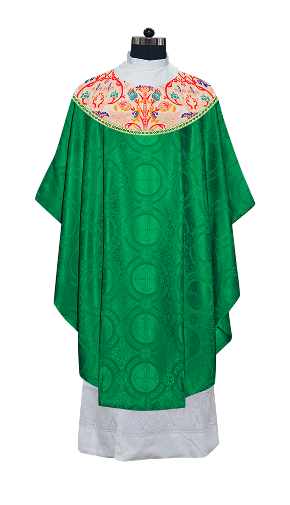 Tapestry Chasuble with Detailed Braids and Trims