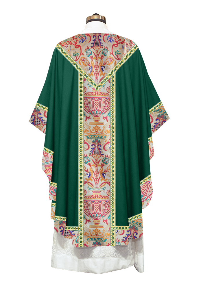 Tapestry Gothic Chasuble Adorned With Braids and Trims