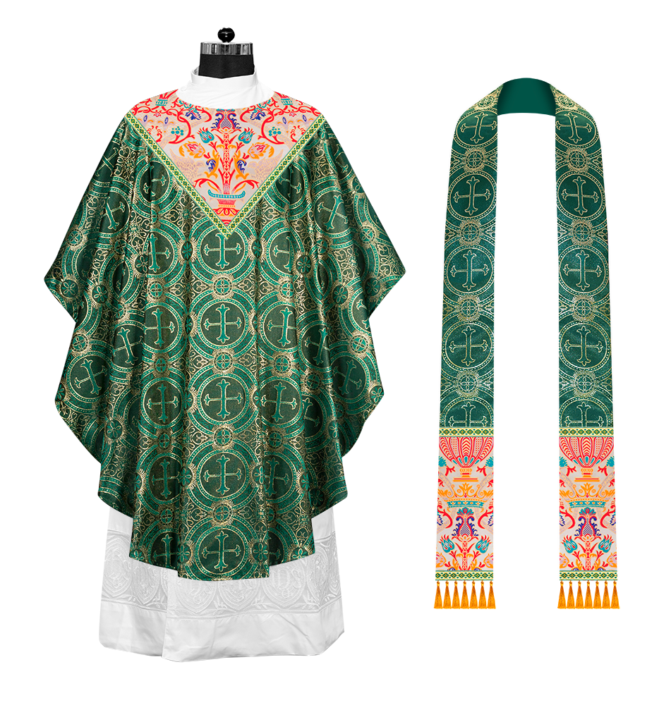 Tapestry Chasuble with Detailed Braids and Trims