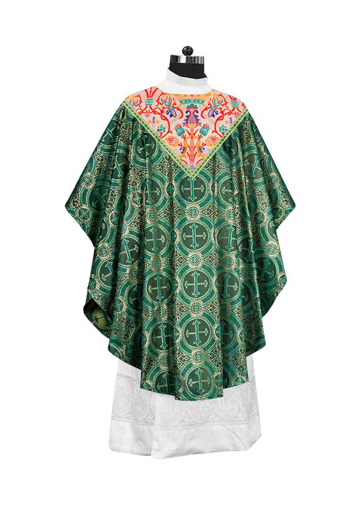 Tapestry Chasuble with Detailed Braids and Trims