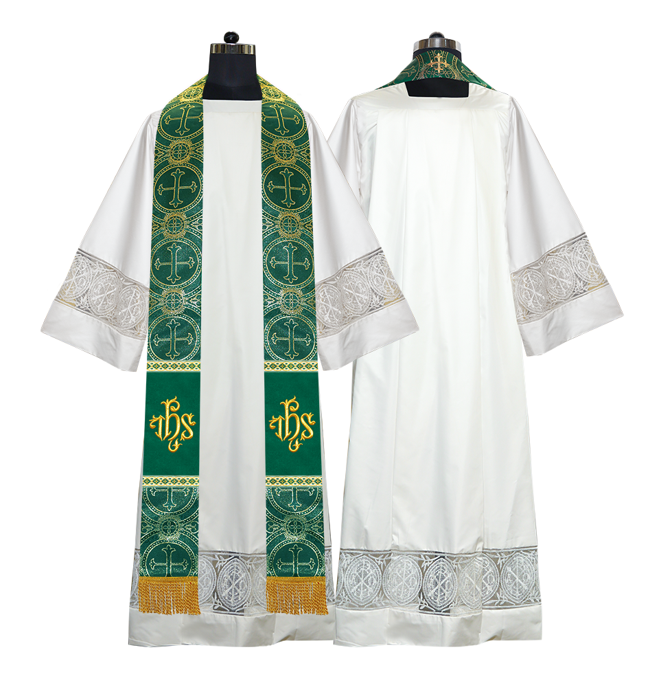 Minister Stole with Embroidered Liturgical motif