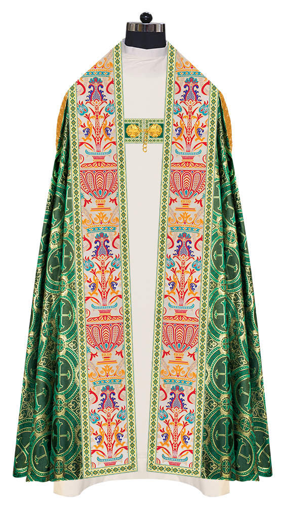 Coronation Tapestry Roman Cope Vestment with Trims