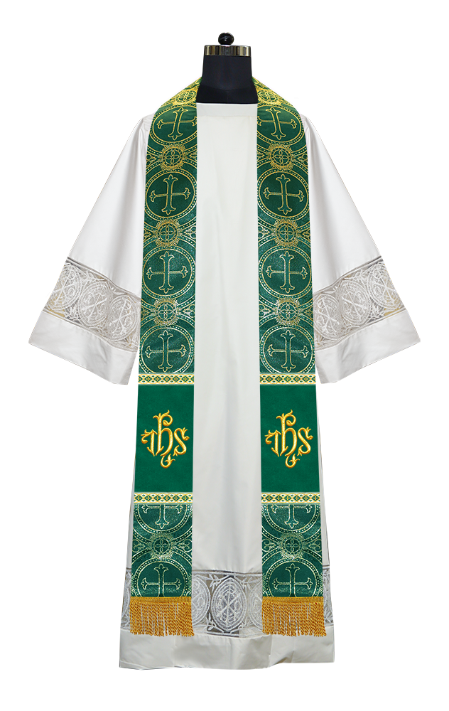 Minister Stole with Embroidered Liturgical motif