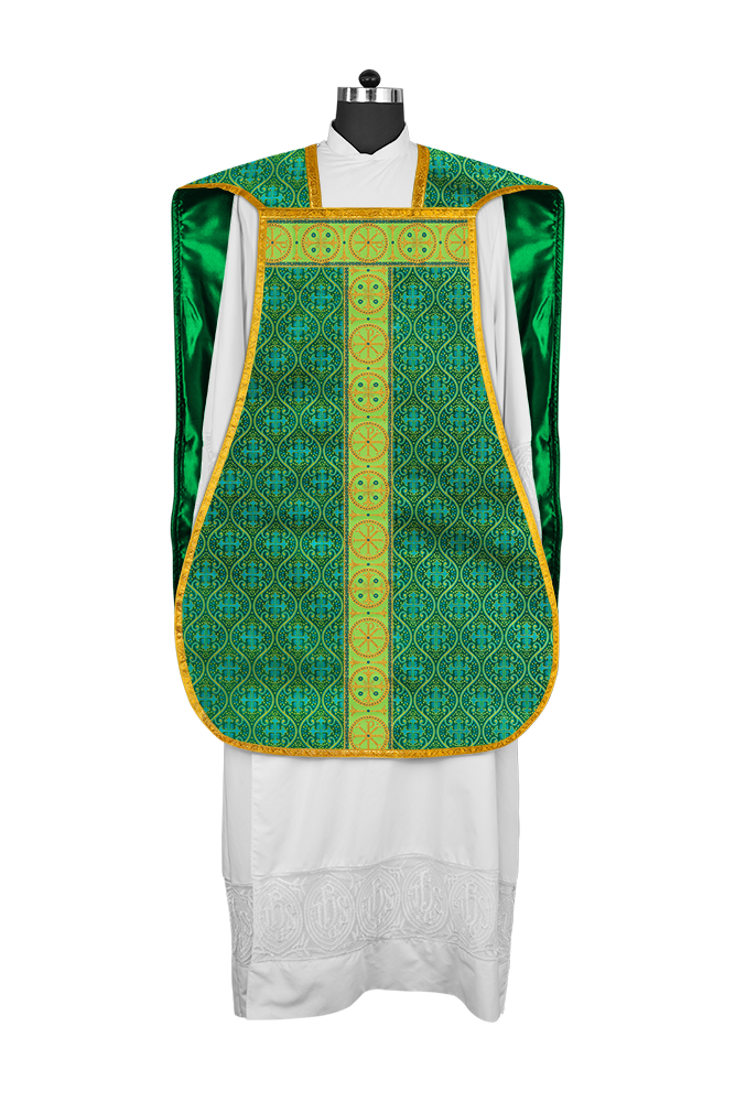 Casulla romana con orfebrería adornada 