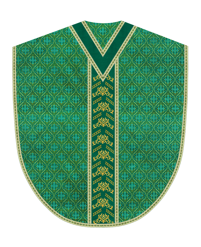 Borromean Chasuble Vestment Adorned With Colour Braids and Trims