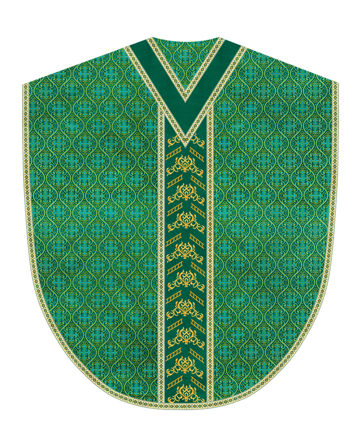 Borromean Chasuble Vestment Adorned With Colour Braids and Trims