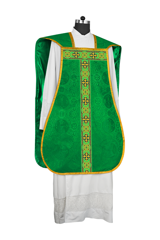 Fiddleback romano con ribetes trenzados tejidos 