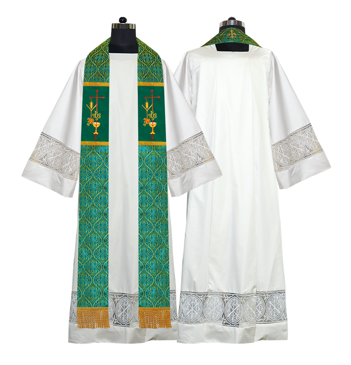 Emmer with IHS Embroidered Priest Stole