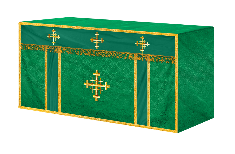 Liturgical Altar Cloth with Jerusalem Cross Motif