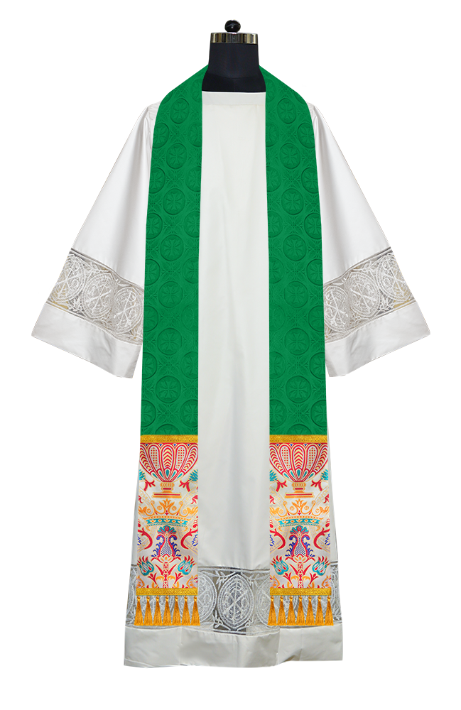 Handmade Liturgical Stole in Coronation Tapestry