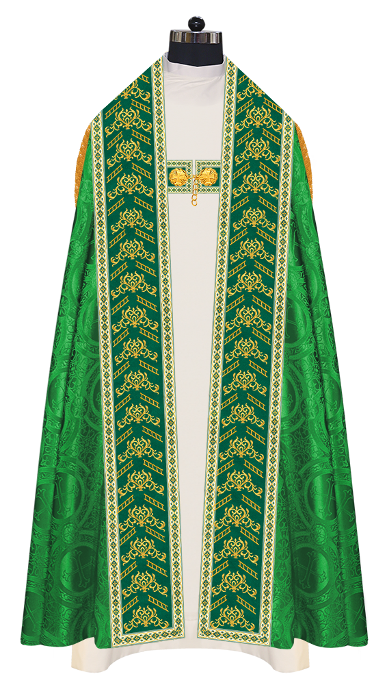 Elegant Roman Cope Vestment with Ornate Embroidery