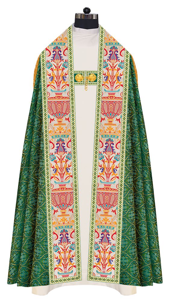 Coronation Tapestry Roman Cope Vestment with Trims