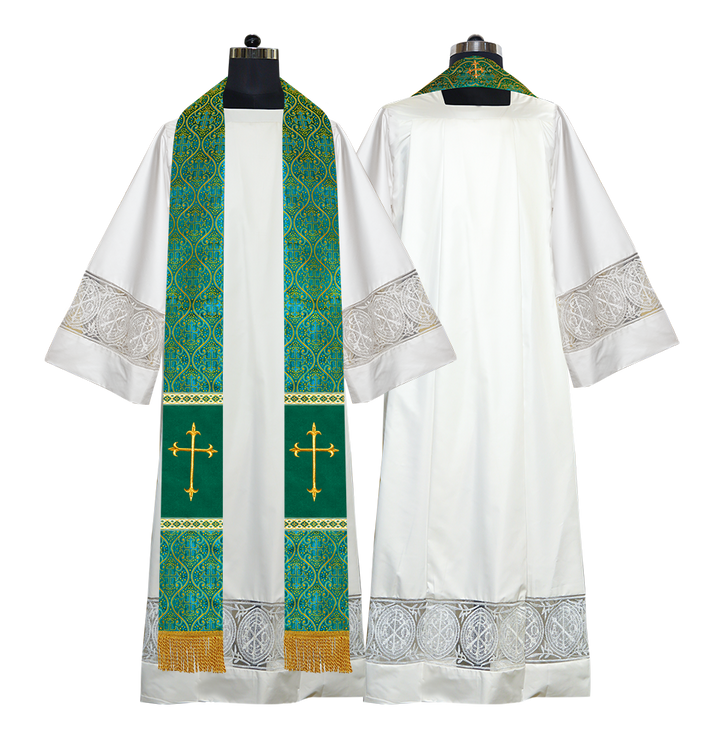 Minister Stole with Embroidered Liturgical motif