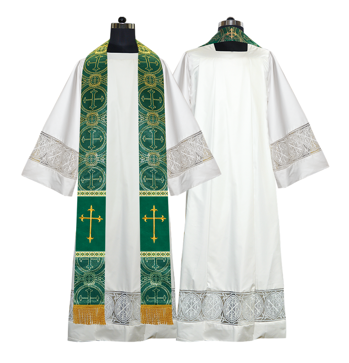 Minister Stole with Embroidered Liturgical motif