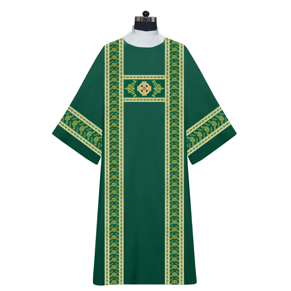 Liturgical Dalmatics With Ornate Braids and CEEC Logo