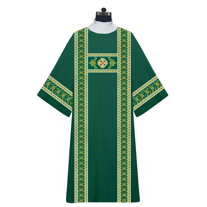 Liturgical Dalmatics With Ornate Braids and CEEC Logo