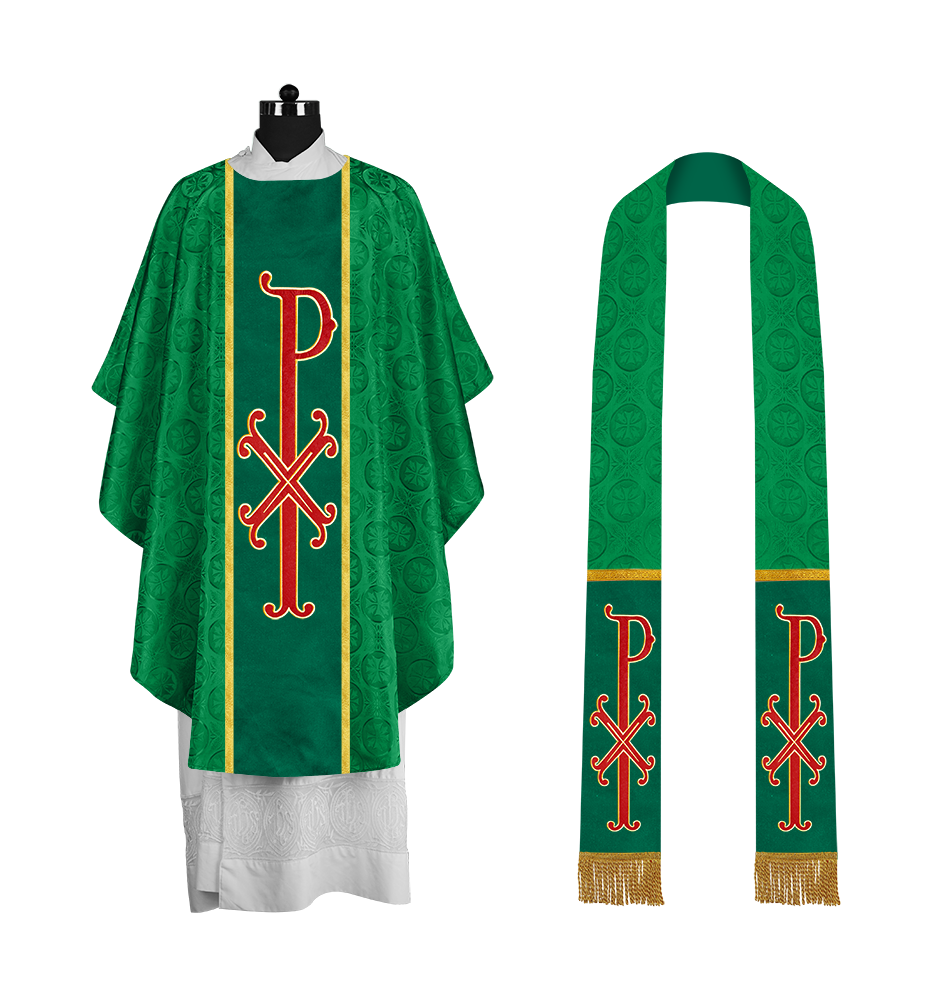 Gothic Chasuble with Ornate PAX Design