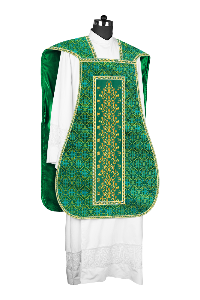 Roman Fiddleback Chasuble With Enhanced Embroidery  & trims