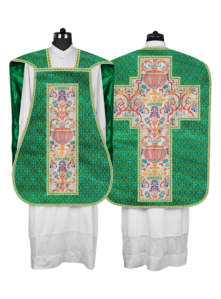 Coronation Tapestry Roman Chasuble with Braided Trims