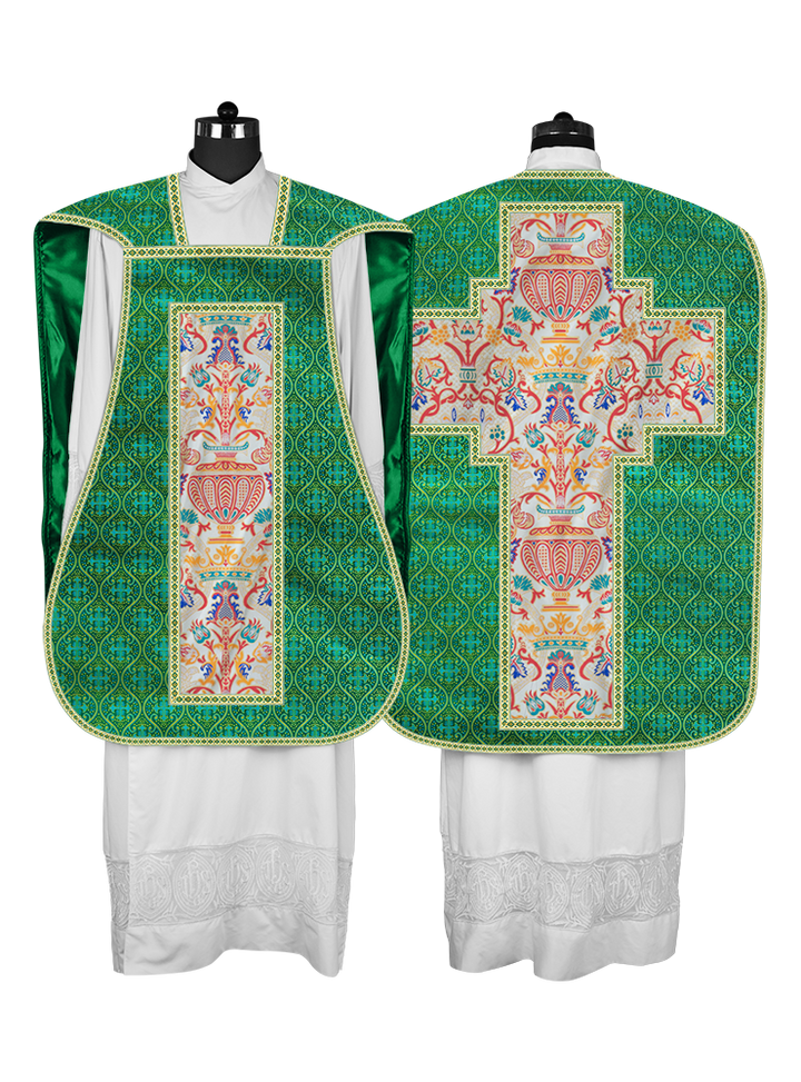 Coronation Tapestry Roman Chasuble with Braided Trims