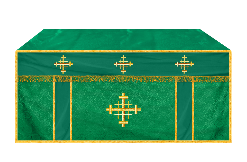 Liturgical Altar Cloth with Jerusalem Cross Motif