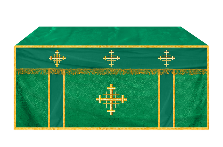 Liturgical Altar Cloth with Jerusalem Cross Motif