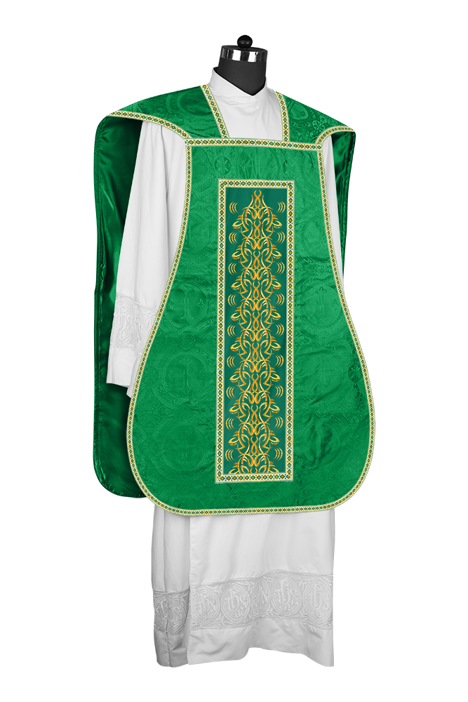 Roman Fiddleback Chasuble With Enhanced Embroidery  & trims