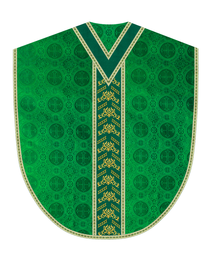 Borromean Chasuble Vestment Adorned With Colour Braids and Trims