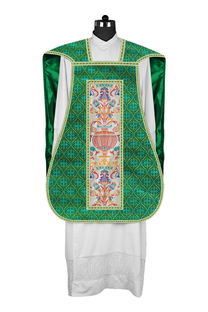 Coronation Tapestry Roman Chasuble with Braided Trims