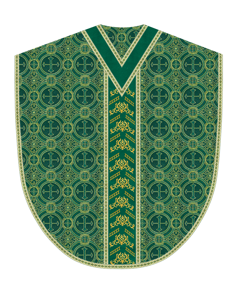 Borromean Chasuble Vestment Adorned With Colour Braids and Trims