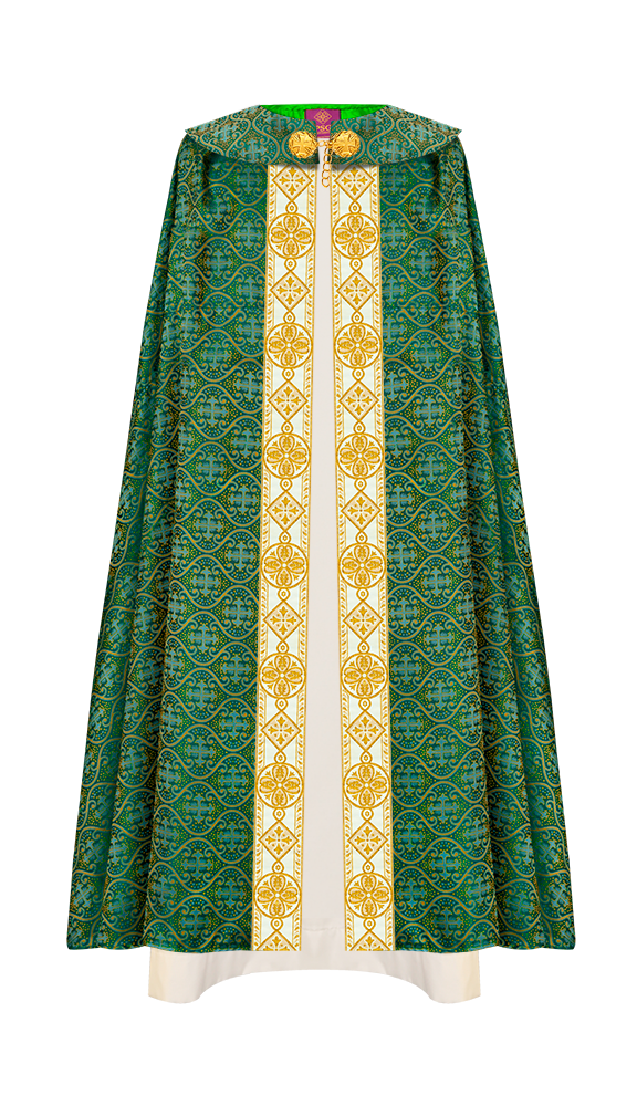 Gothic Cope with Embroidered Motif and Orphrey