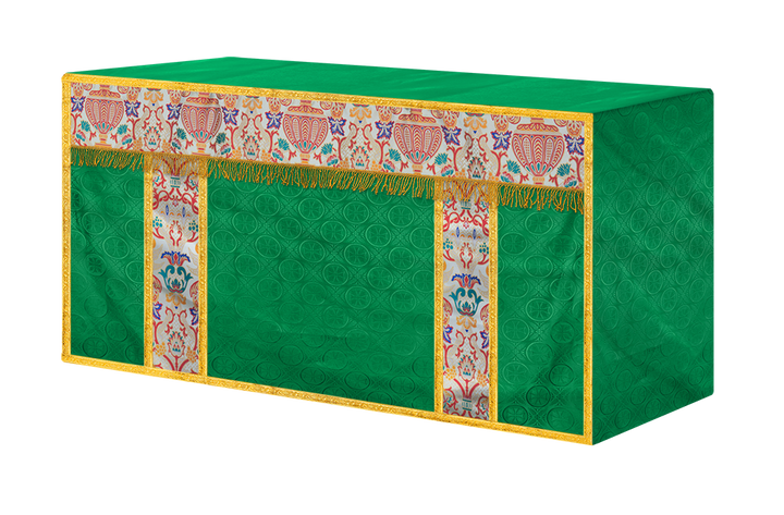 Tapestry Altar Cloth with Woven Braids and trims