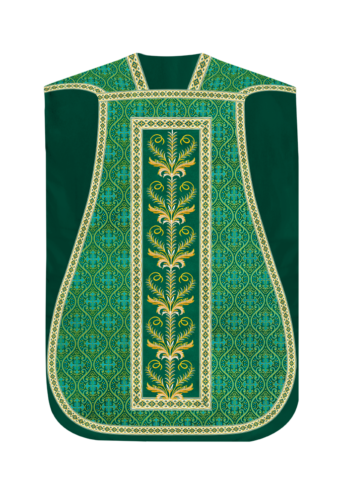 Roman Chasuble Vestment With Detailed Orphrey