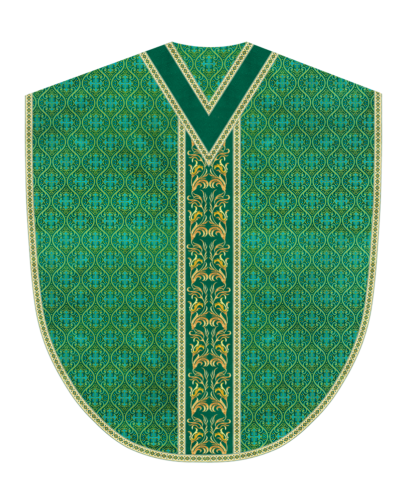 Liturgical Borromean Chasuble With Detailed Embroidery and Trims