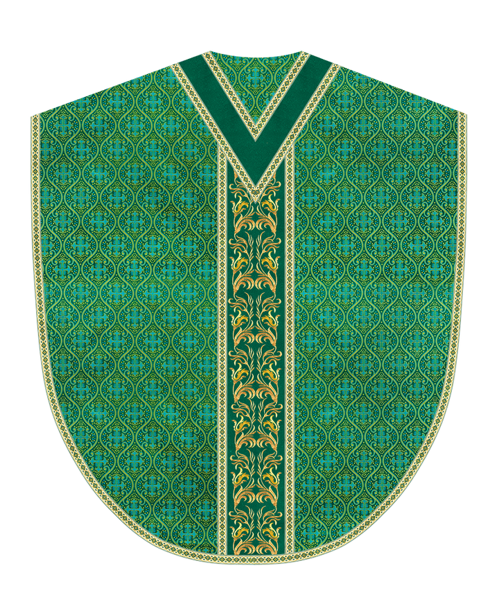 Liturgical Borromean Chasuble With Detailed Embroidery and Trims